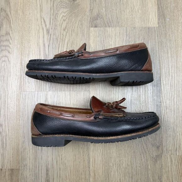 Allen Edmonds Nashua Shoes Mens Size 10.5 D Brown Black Leather Tassel Loafers main image 6